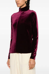 Forte Forte - Stretch Velvet Turtle Neck T-shirt