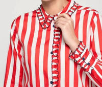 Vilagallo - Ruffles Striped Shirt