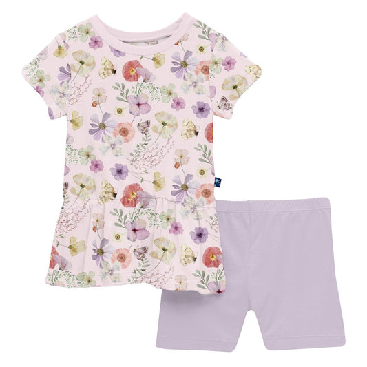 Kickee - Girl's Short Sleeve Playtime Outfit Set