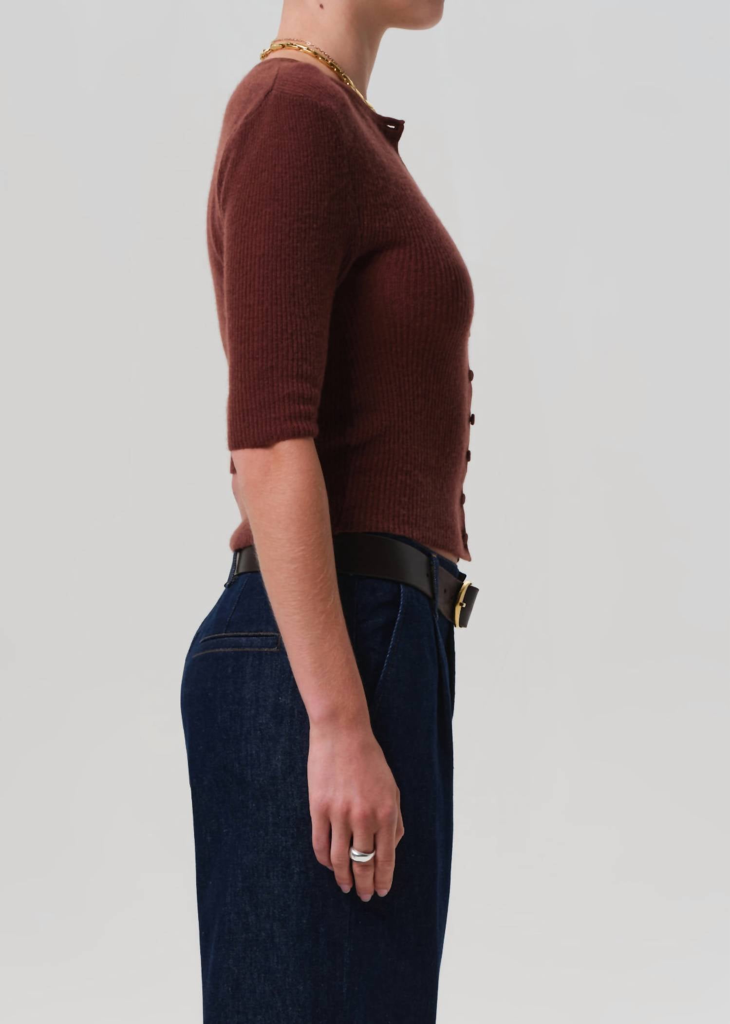 Citizens of Humanity Tabitha Refined Fit Cardigan in torrone - women's cardigan - view 4