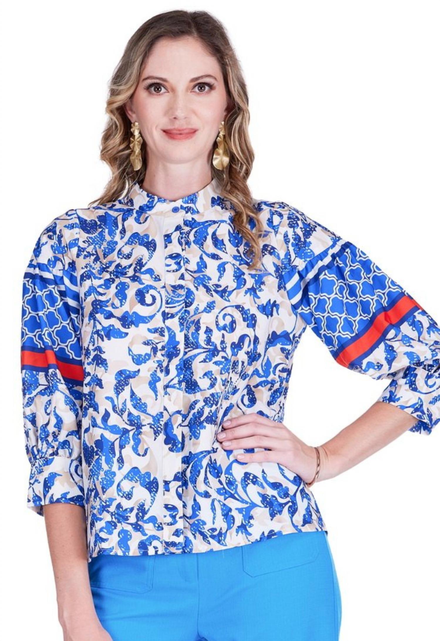 Jade - Collar Puff Sleeve Blouse