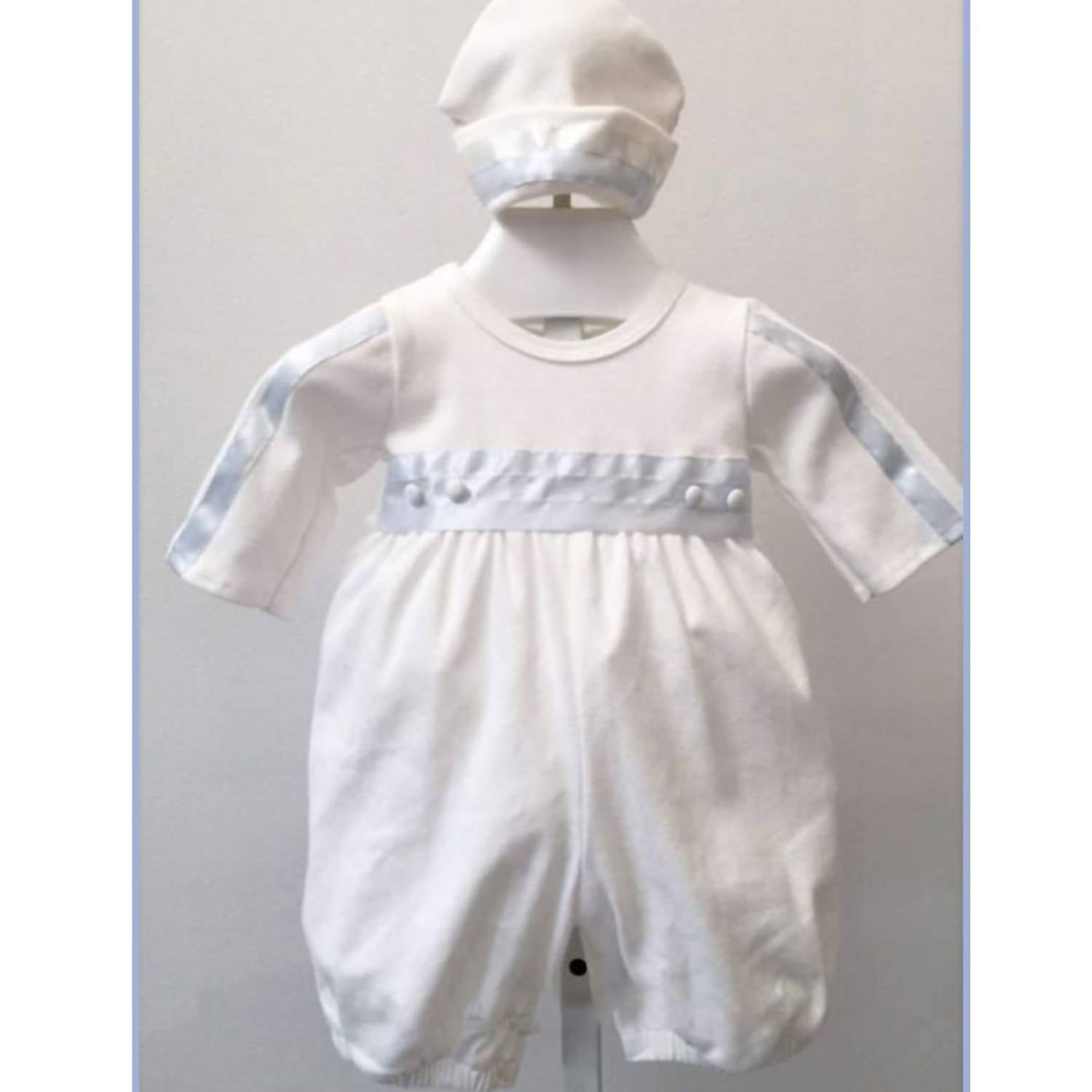 Bebe Gabrielle - Baby Boys Grayson Romper And Cap Set