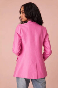 LoveShackFancy Lamia Tailored Suit Jacket in meadow - women's jacket - alternate view