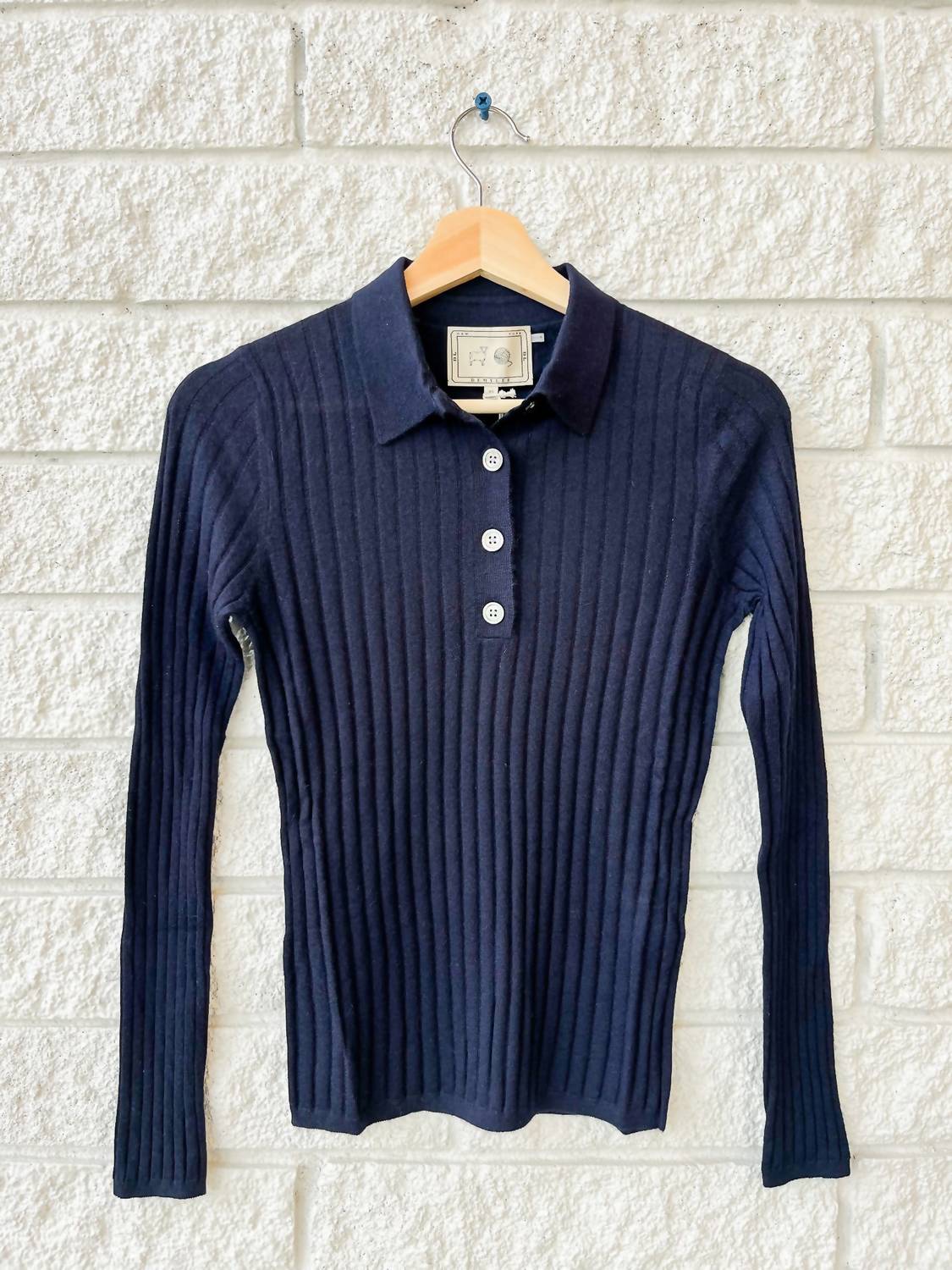 DEMYLEE New York Women's Luna Superfine Cashmere Sweater in blue - women's sweater