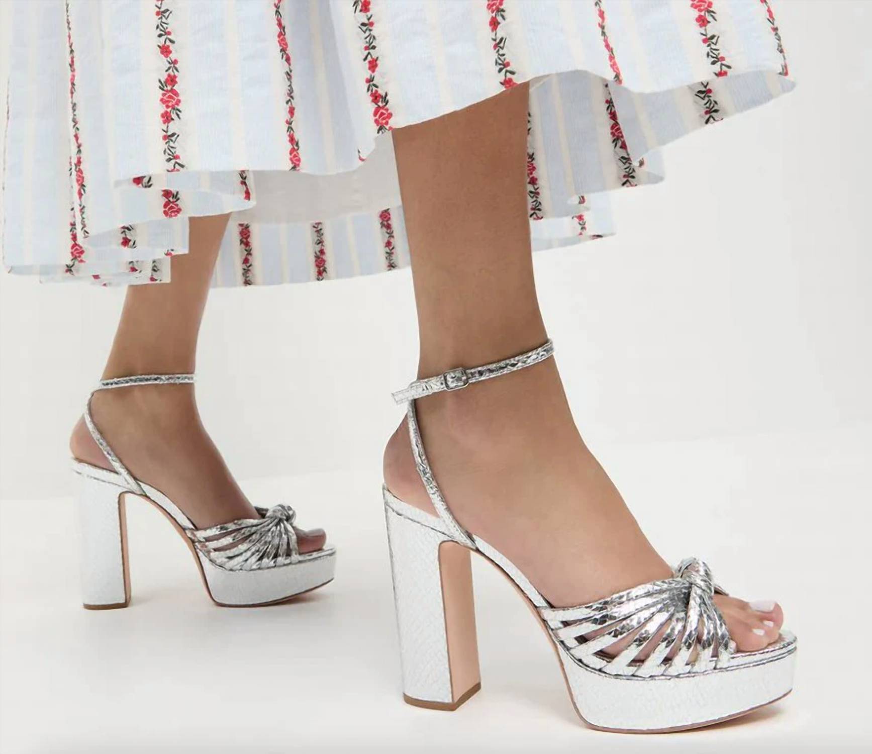 Loeffler Randall - Women's Rivka Leather Knot Platform Sandals