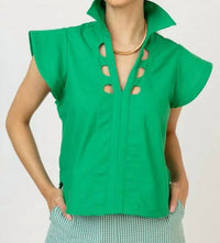 Thml - Collared Short Sleeve Top