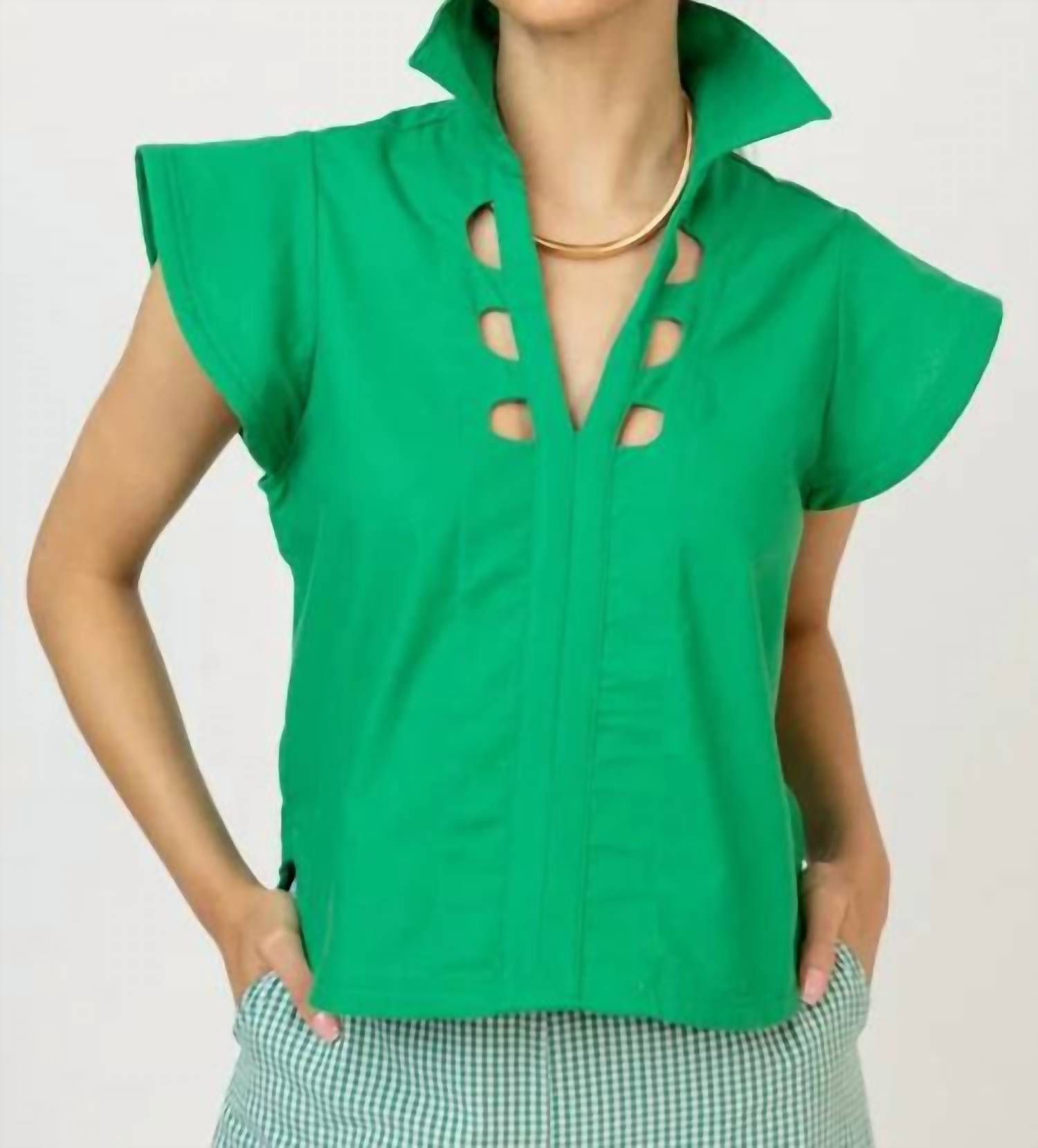 Thml - Collared Short Sleeve Top