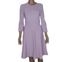 Lela Rose - Women's Pleated Long Sleeve Fit & Flare Dress