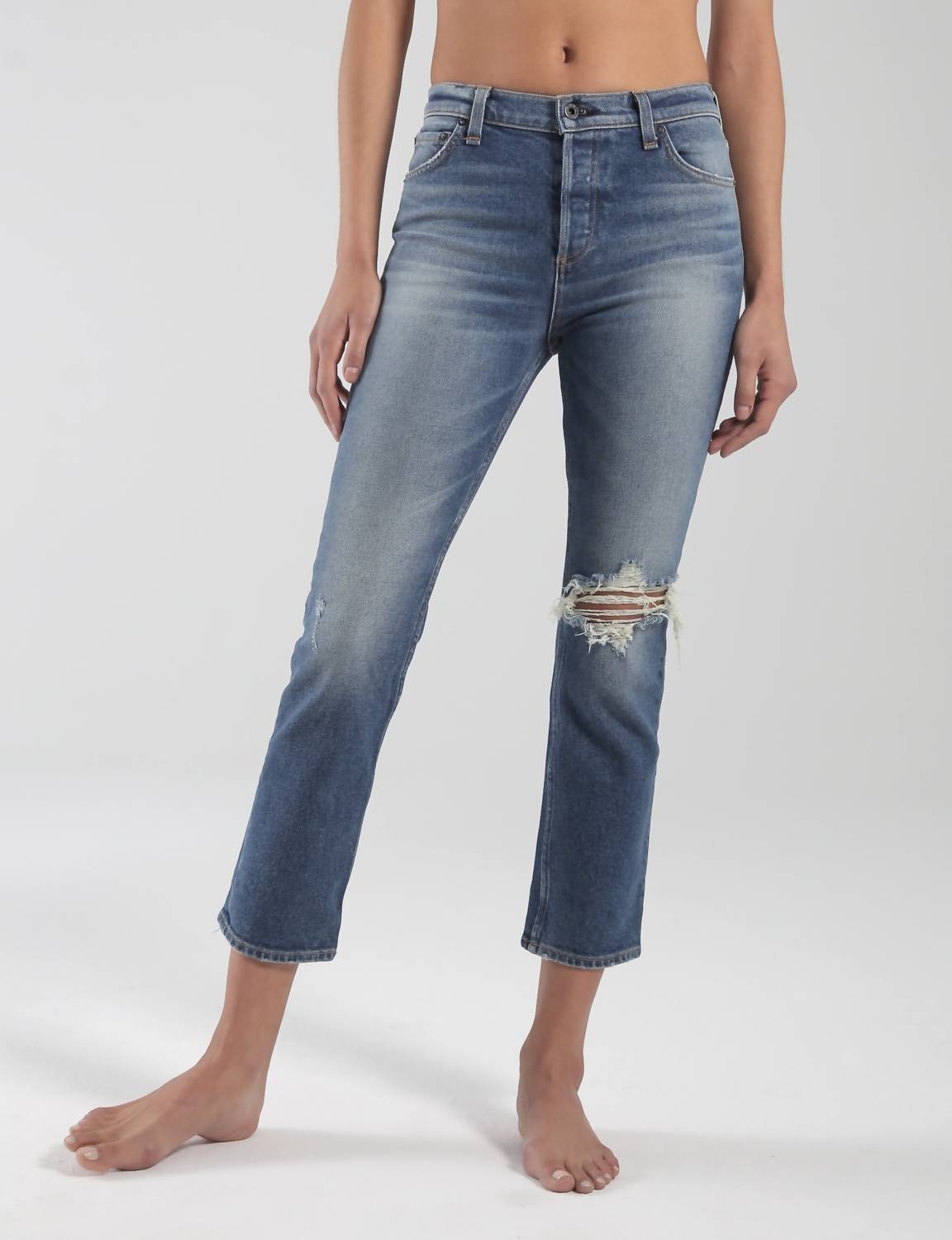 Askk Ny - High Rise Straight Leg Jean