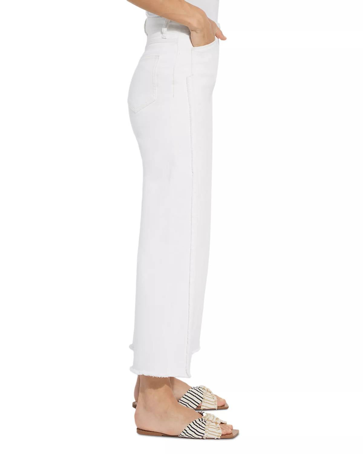 Lysse - Noah High Waist Crop Fringe Denim Jean