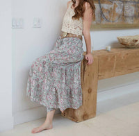 The Fox And The Mermaid - Radha Block Printed Cotton Maxi Skirt