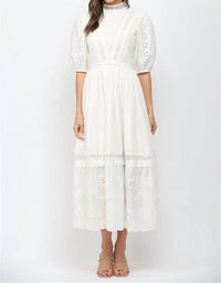Fate - Eyelet Midi Dress