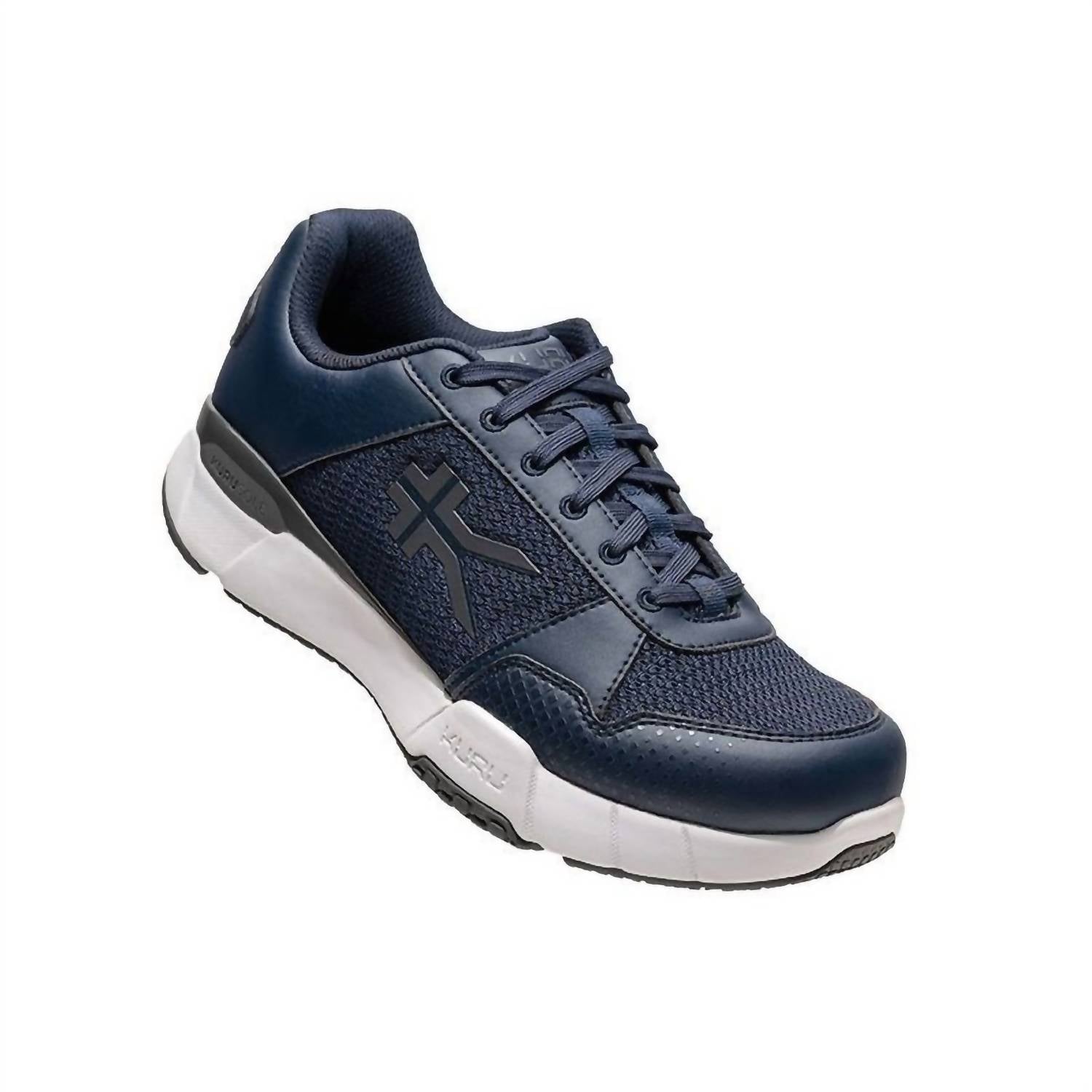 KURU Men's Quantum 2.0 Athletic Running Tennis Sneaker in indigo blue slate gray - men's sneaker - detail view
