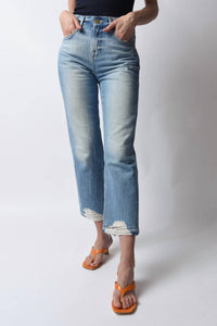 Frame - Le Hollywood Crop Released Hem Jeans