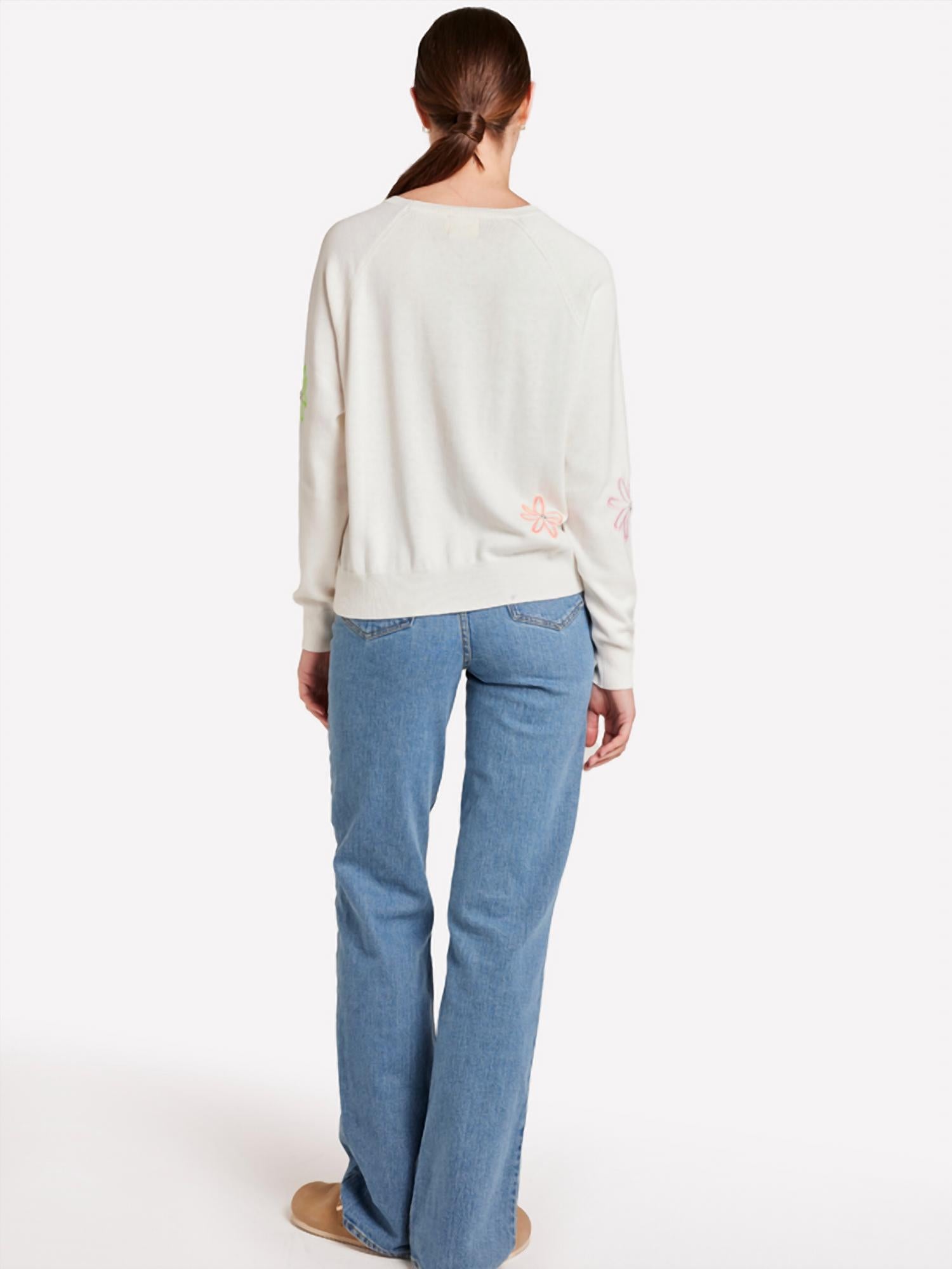 Brodie Cashmere - Floral Crew Sweater