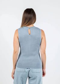 Melissa Nepton - Crochet Denim Tank