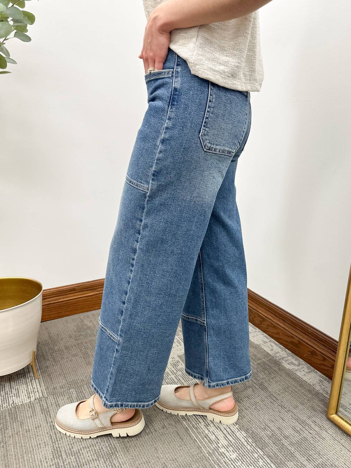 Jbd. - Women's High Rise Cropped Wide Leg Jeans