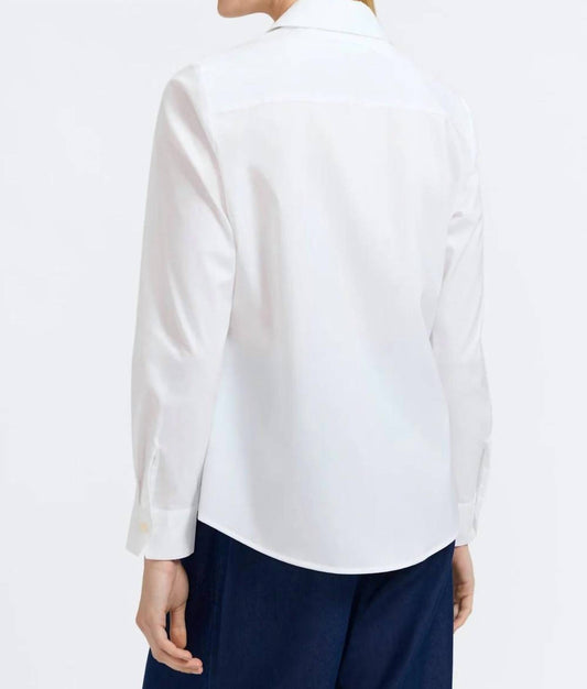 Foxcroft - Leopard Trim Long Sleeve Shirt