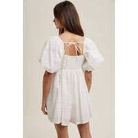 Wishlist - Gracie Gingham Puff Sleeve Romper