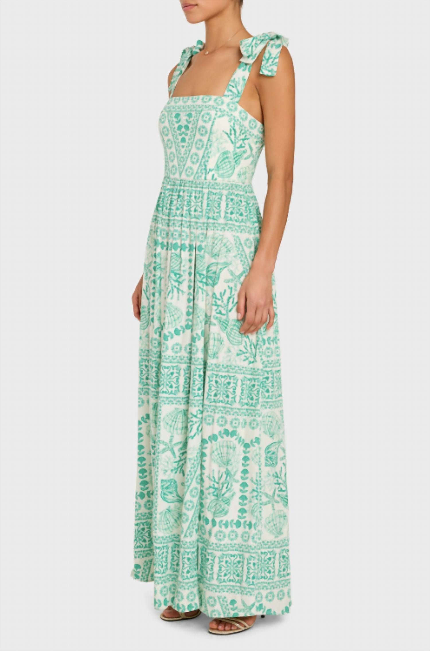 Amanda Uprichard Fredonia Maxi Dress in reef print - women's dress - alternate view