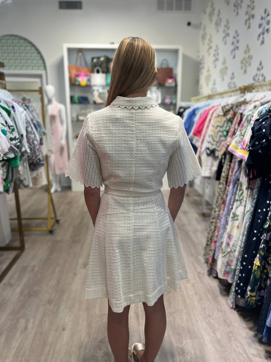 Current Air - Button Up Eyelet Dress