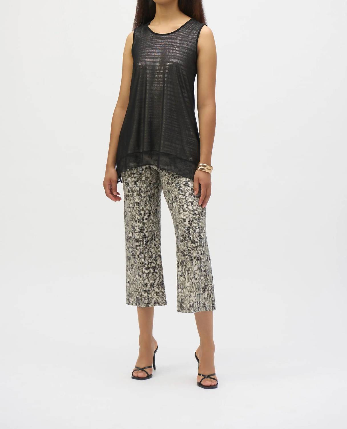 Joseph Ribkoff - Metallic Sleeveless Tunic Top