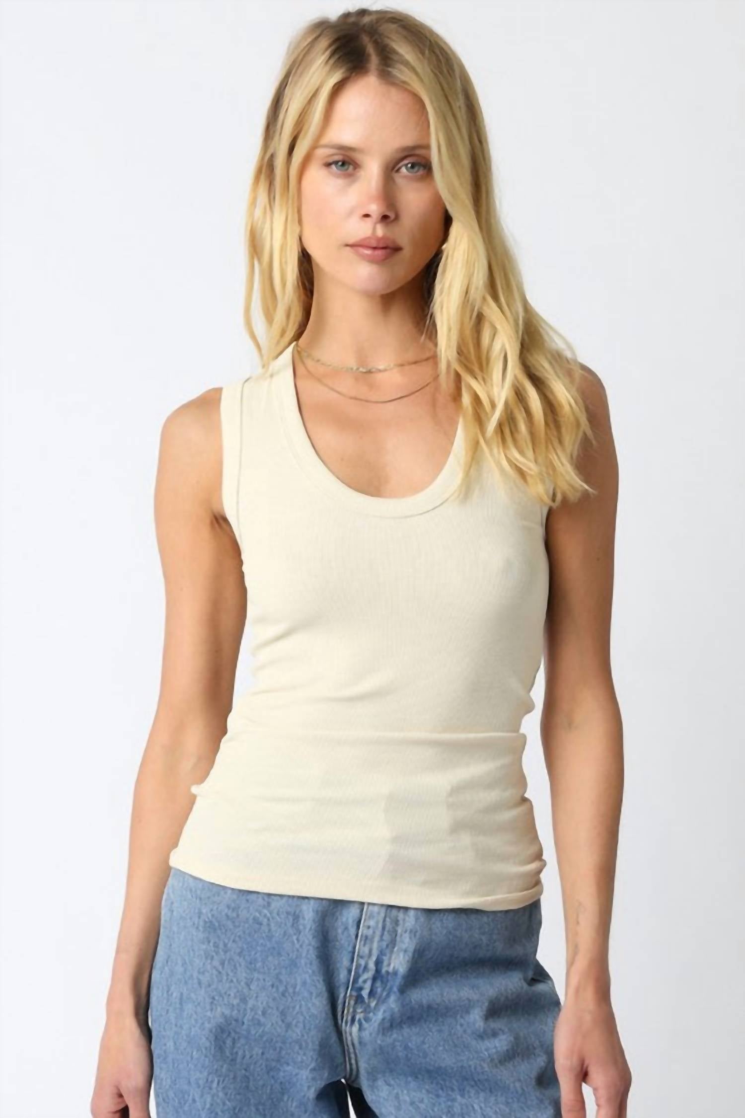 Olivaceous - Kylie Scoop Tank Top