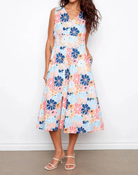 Charlie B - Front-zip Midi Dress