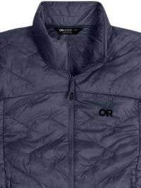 OUTDOOR RESEARCH Men's Superstrand Vest in navy - men's jacket - detail view