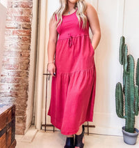 Tribal - Sleeveless Midi Dress