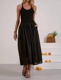 Elan - MIXED MEDIA MAXI DRESS