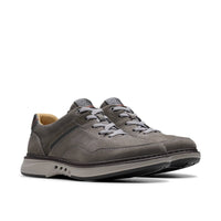 Clarks Men's Un Briley Vibe Oxford Shoes in dark grey nubuck - men's shoe - view 7