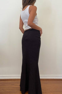 Et Clet - Stripe Bias Cut Maxi Skirt