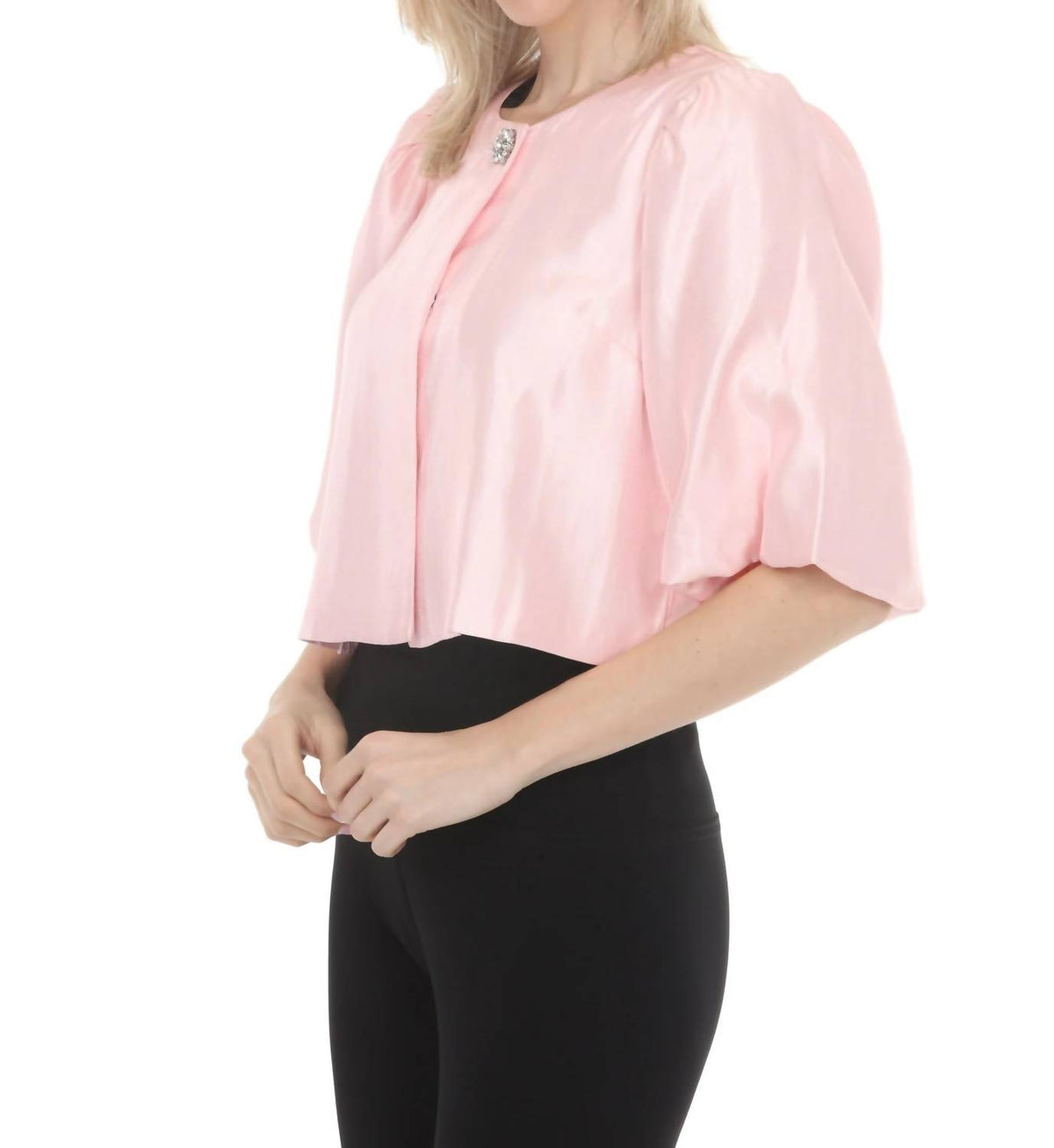 Joseph Ribkoff - Shimmer Puff Sleeves Crop Jacket