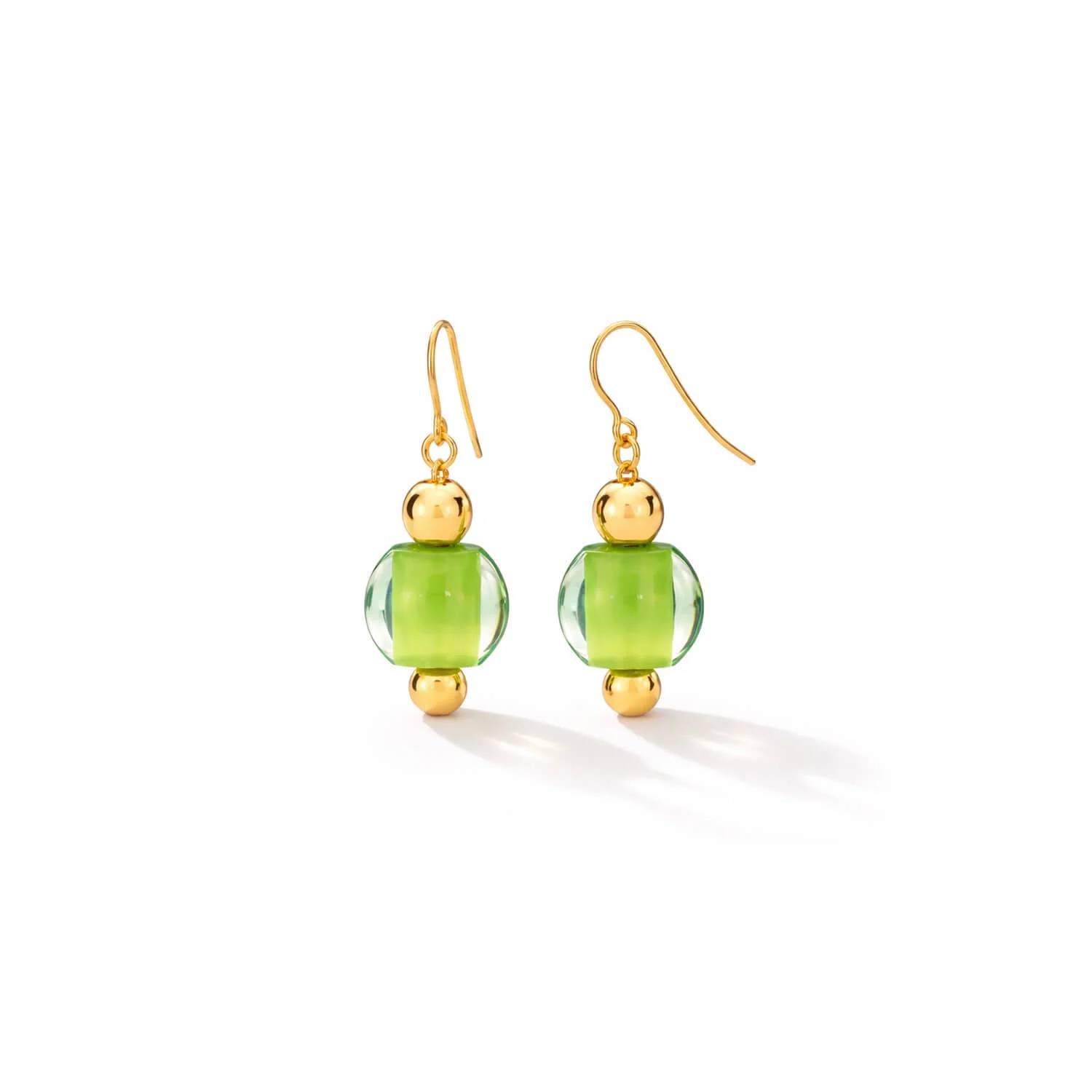 Gold & Honey - Women's Bead Drop Earrings