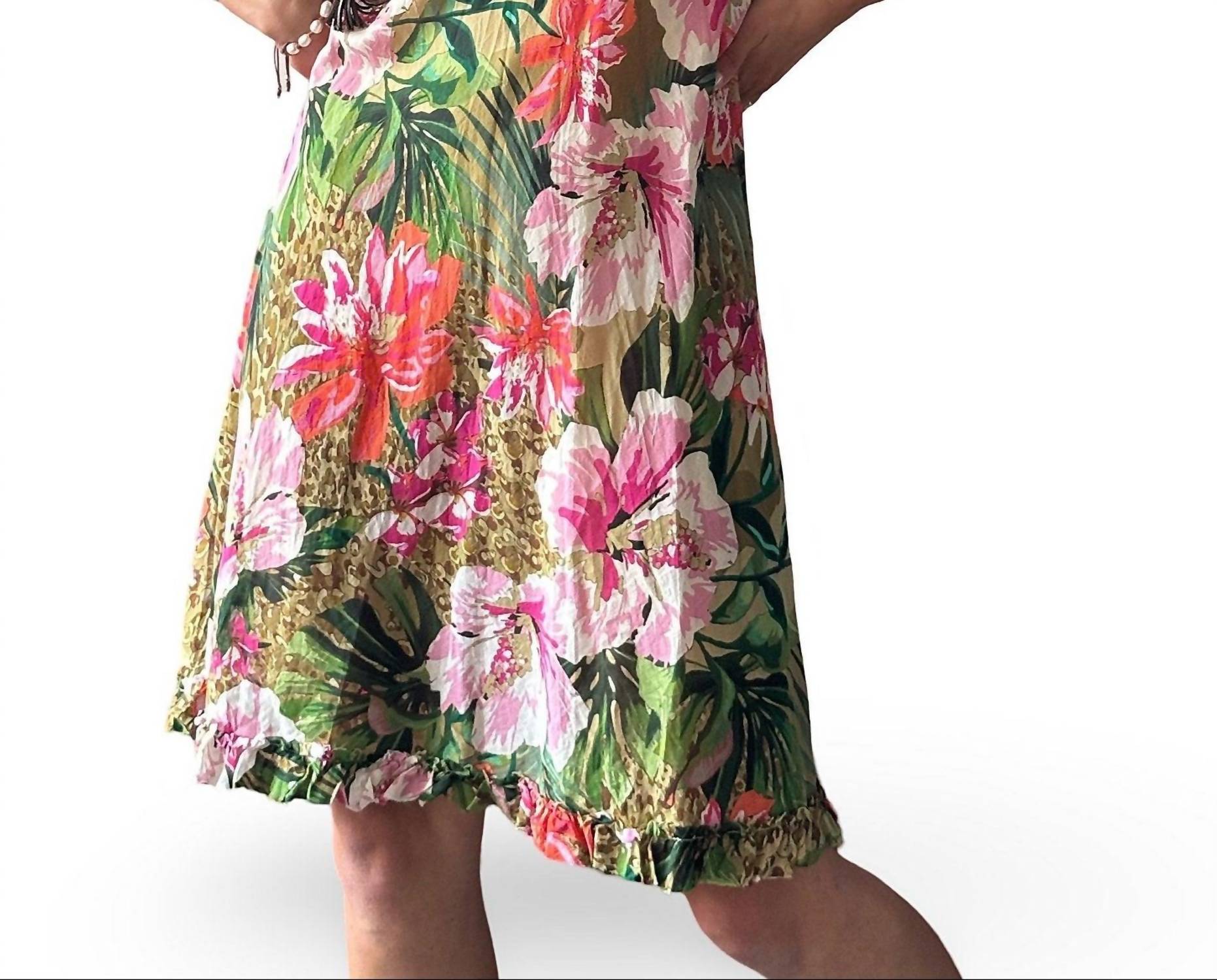 oneseason Honolulu Middy Indi Dress in khaki - women's dress