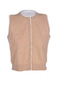 NAADAM Coastal Mixed Media Vest in raffia - women's jacket - alternate view