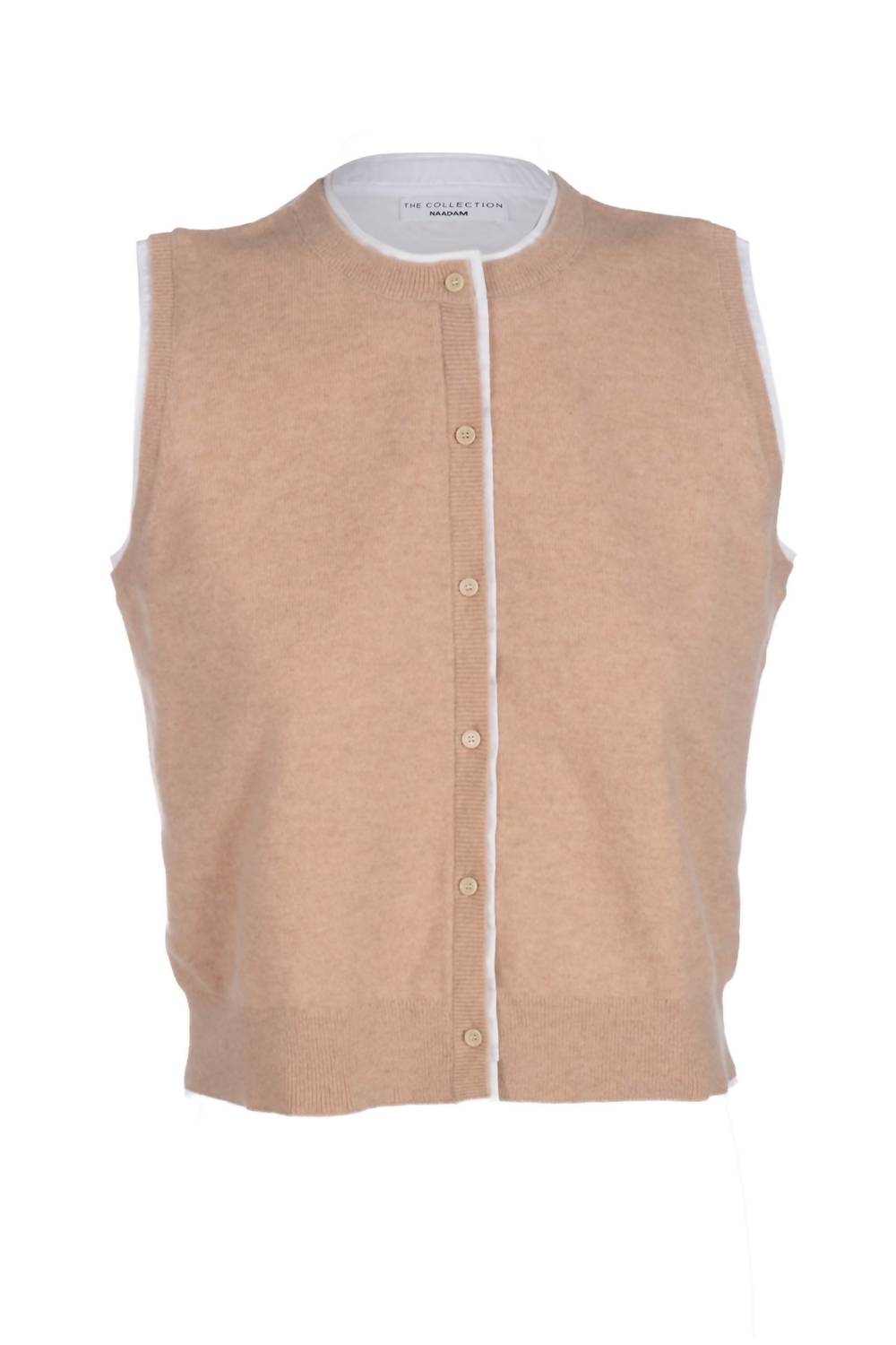 NAADAM Coastal Mixed Media Vest in raffia - women's jacket - alternate view
