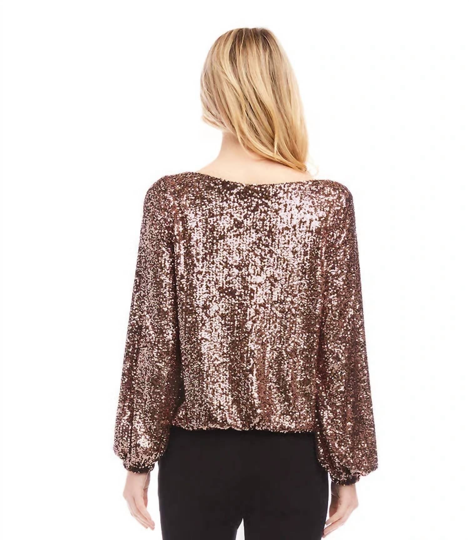Karen Kane - Sora Sequin Boatneck Top
