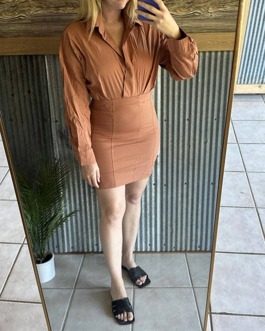 &Merci - Collared Shirt Dress