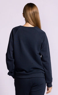 PINK MARTINI Maverick Sweater in navy - women's top - detail view