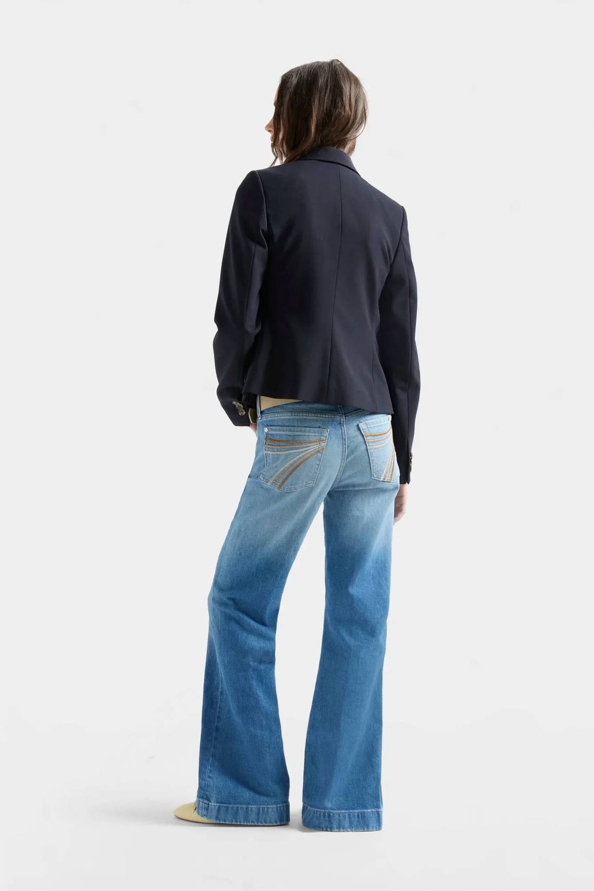 7 For All Mankind - Dojo Tailorless Mid Rise Wide Jeans