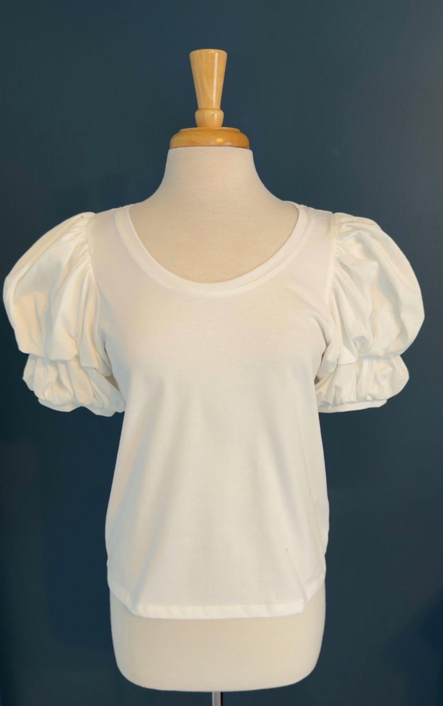Doe And Rae - Women's Double Puff Sleeve Top