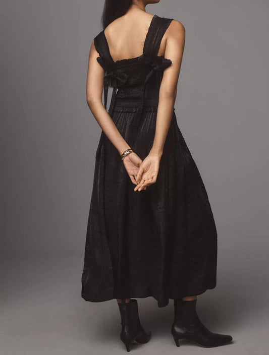 Damson Madder - Violet Satin Midi Dress