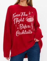 Show Me Your Mumu Classic Crewneck Sweater in twas the night knit 2 - women's sweater - detail view
