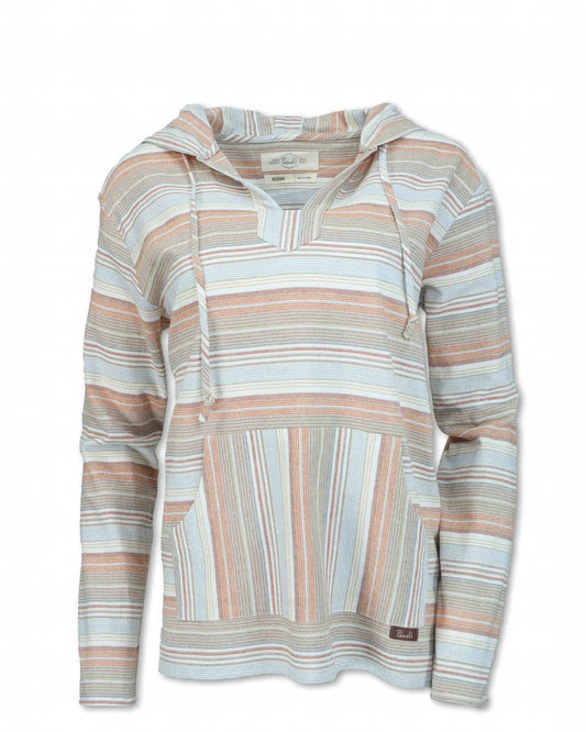 Purnell - Women's Striped Flax Blend Pullover Hoodie