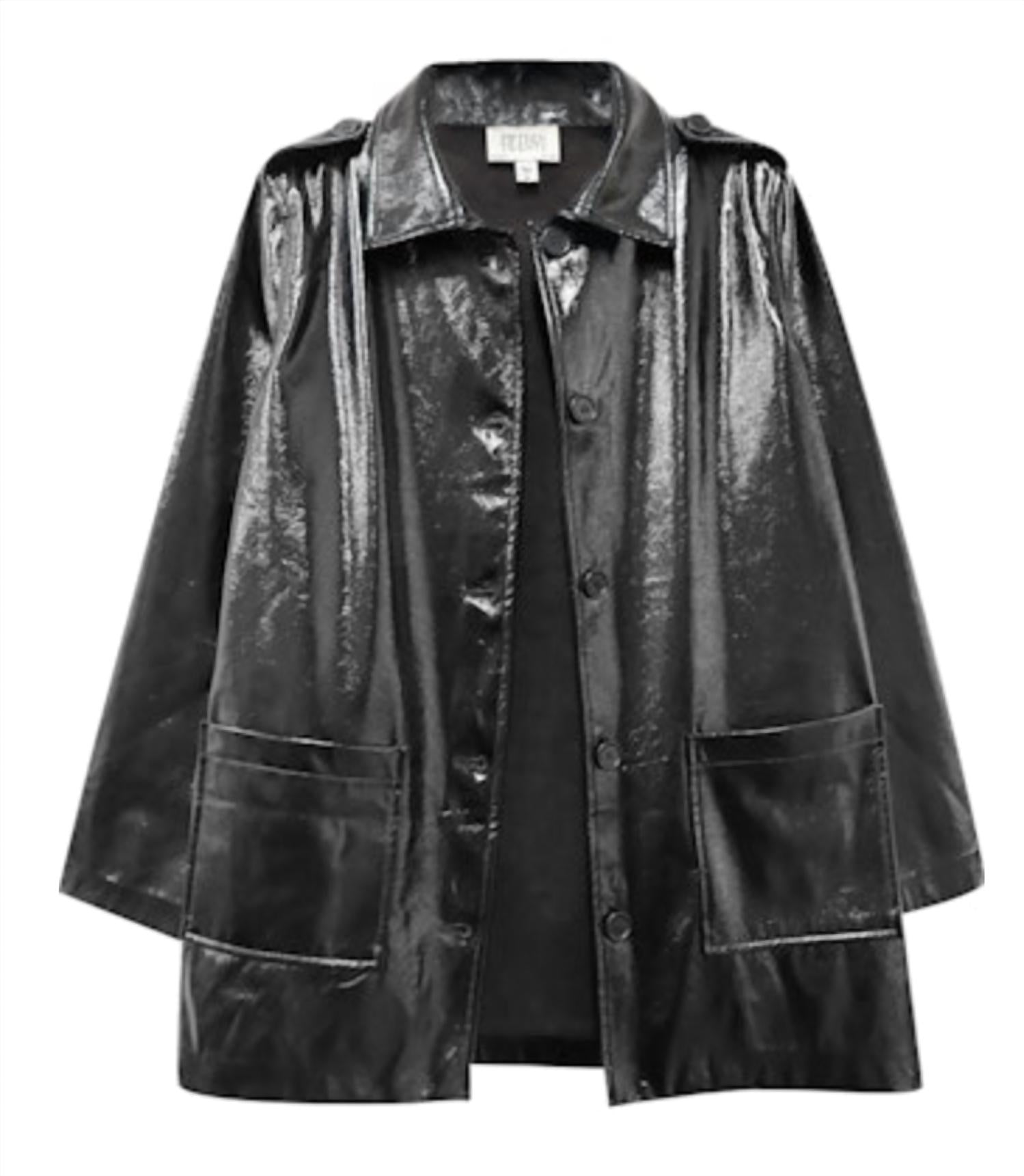 Fifteen Twenty - Janet Faux Patent Leather Jacket