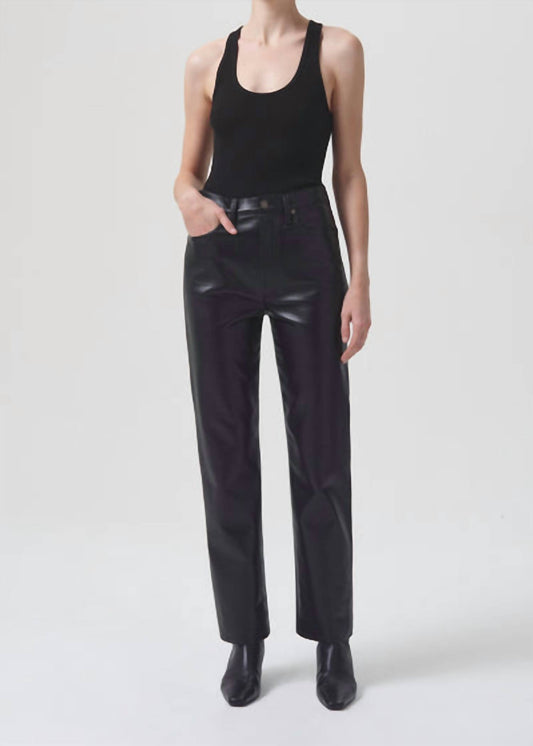 90's Pinch Waist Leather Pant