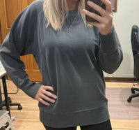 Zenana - Pigment Dyed French Terry Pullover Sweater – Plus Size