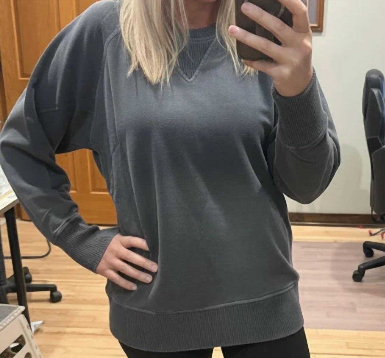 Zenana - Pigment Dyed French Terry Pullover Sweater – Plus Size